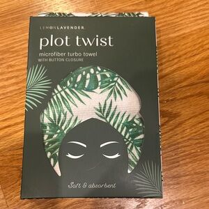 Lemon Lavender Green Microfiber Turbo Towel